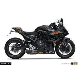 KIT DÉCO ECSTAR NOIR-OR POUR GSX-8R